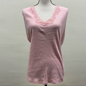 NWT Apt 9 Pink Lace Ribbed Cami